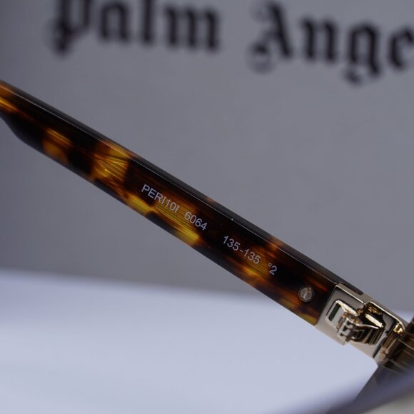 Palm Angels PERI10I KING 6064 Shield Sunglasses - Havana Gold /Brown - Picture 7 of 10